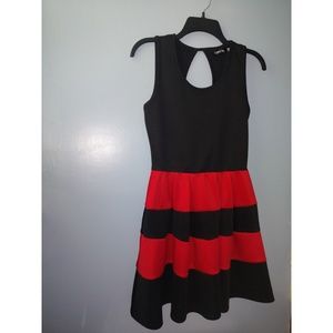 Black & Red Skater Dress